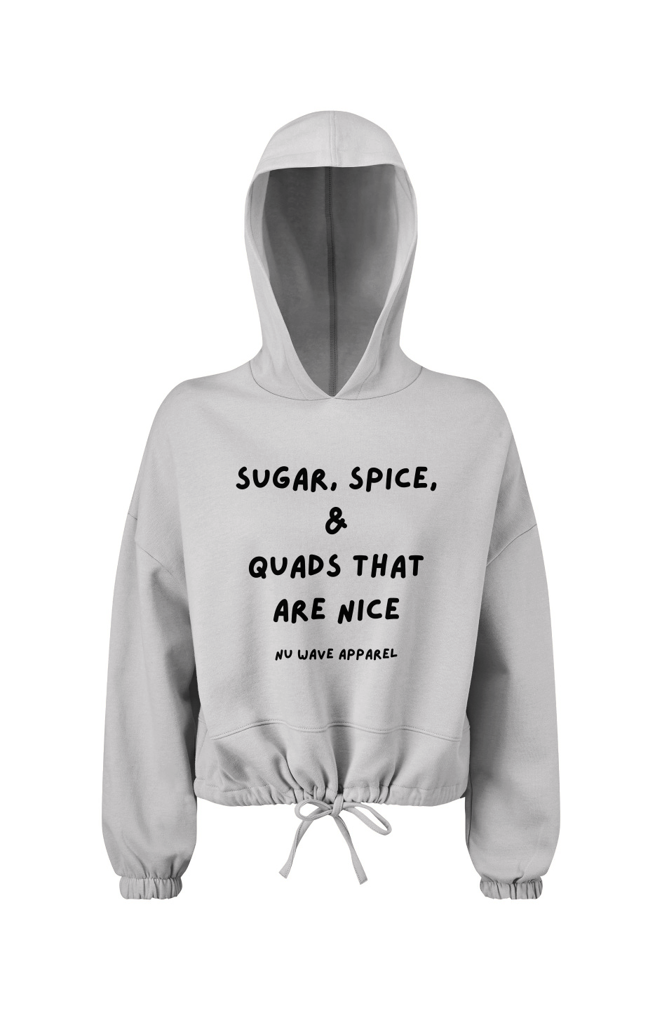 Ladies' Cropped Oversize Hooded Sweatshirt