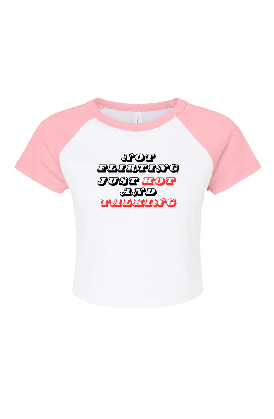Women's Micro Rib Baby Tee | Not Flirting Just Hot and Talking