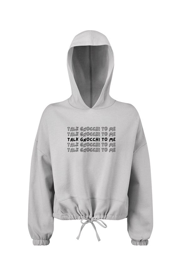 Ladies&amp;#39; Cropped Oversize Hooded Sweatshirt