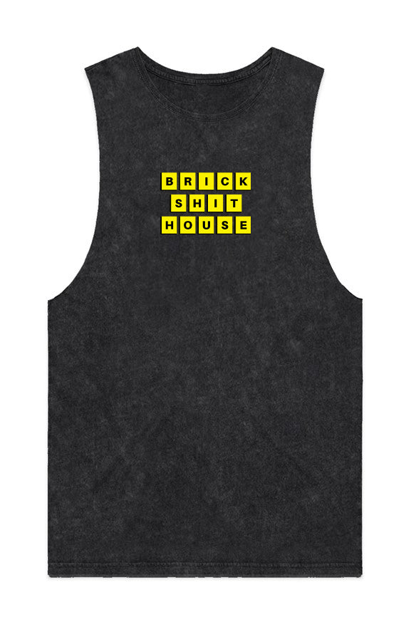 MENS STONE WASH BARNARD TANK