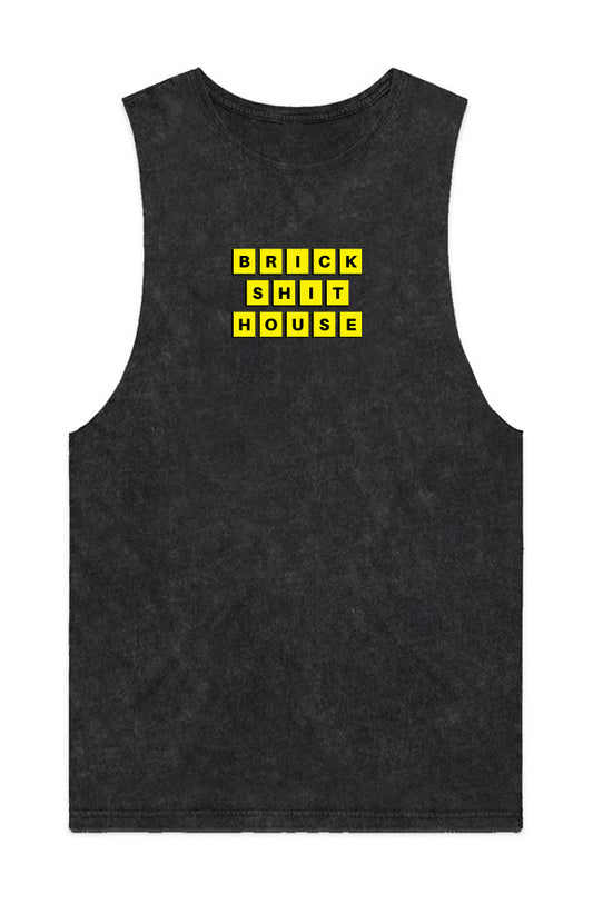 MENS STONE WASH BARNARD TANK