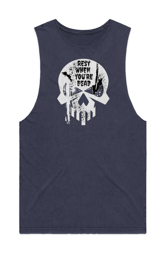 MENS STONE WASH BARNARD TANK