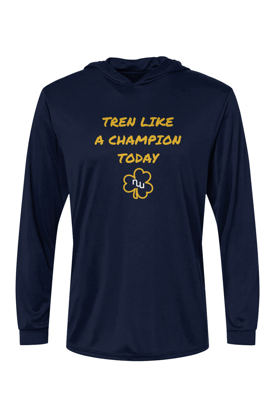 Men's Hooded LS Tee |Tren like a champ|