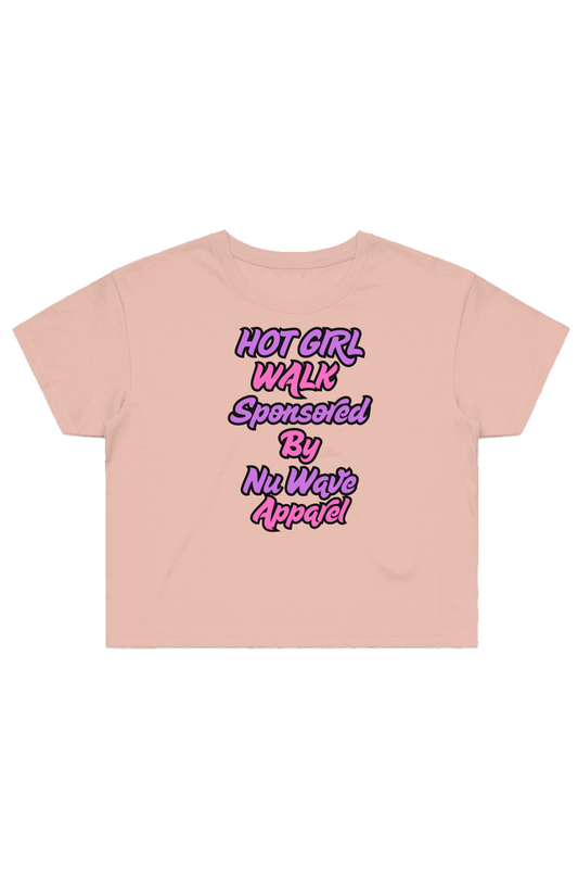 Women's Street Crop Tee | Hot Girl Walk - Nu Wave Apparel