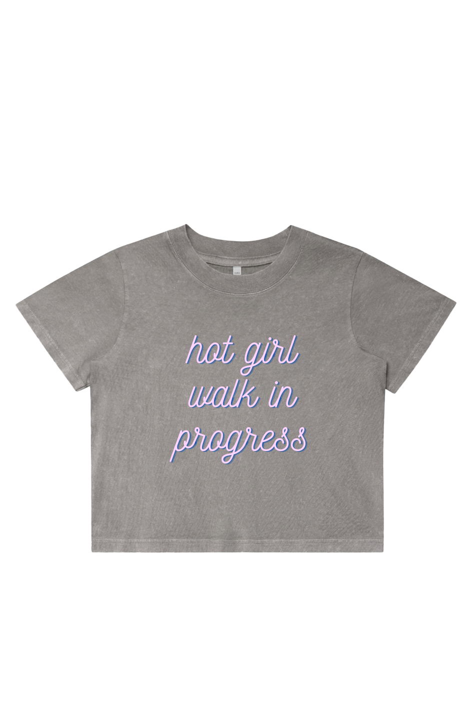 Women's Stone Wash Heavy Crop | Hot Girl Walk In Progress