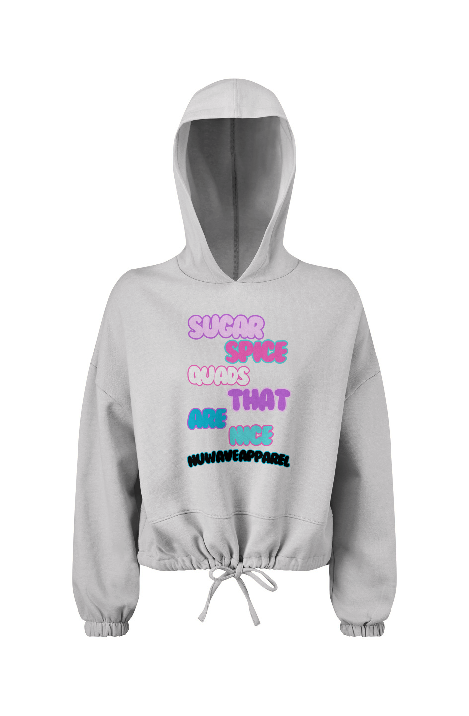 Ladies' Cropped Oversize Hooded Sweatshirt