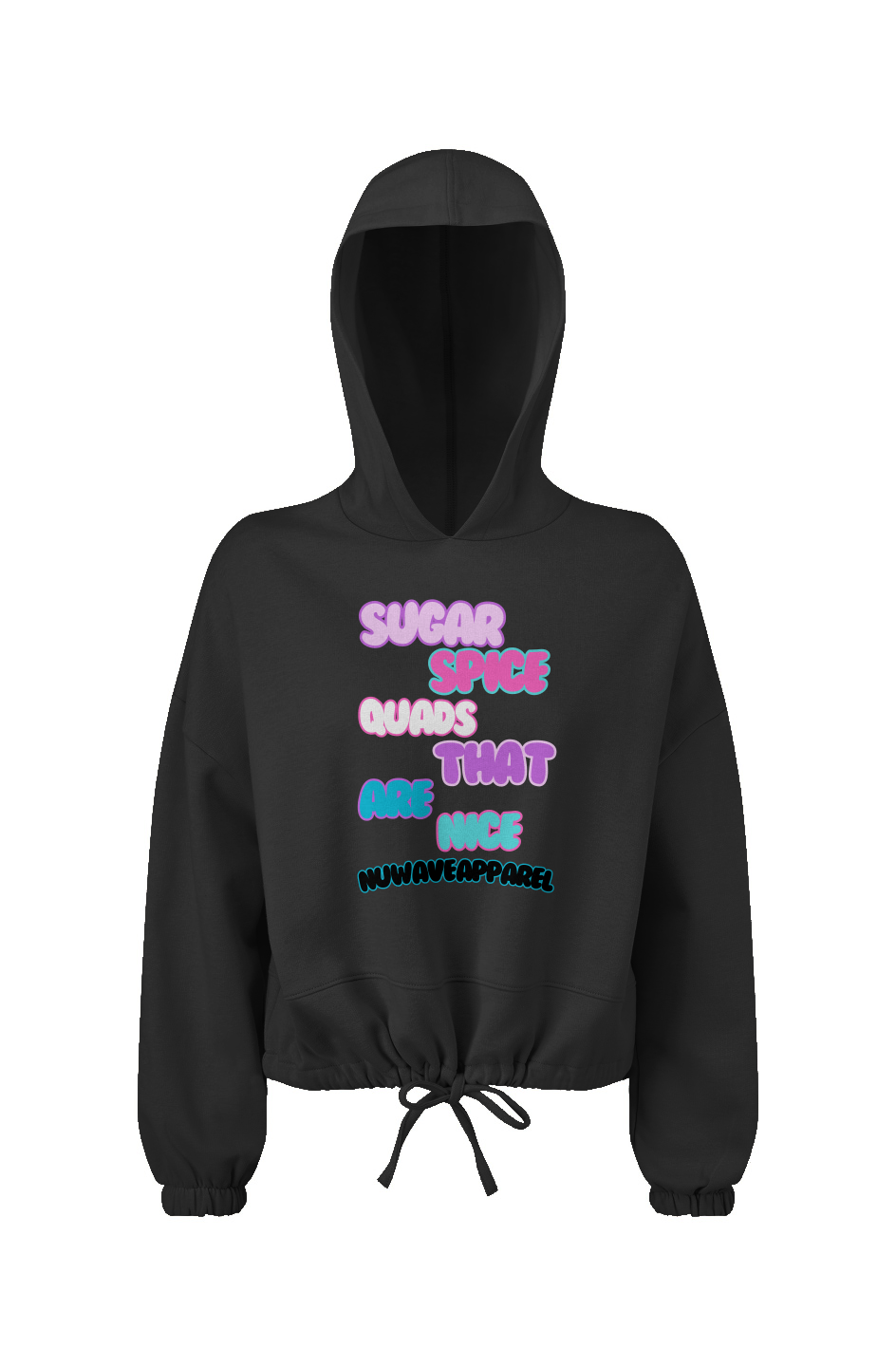 Ladies' Cropped Oversize Hooded Sweatshirt