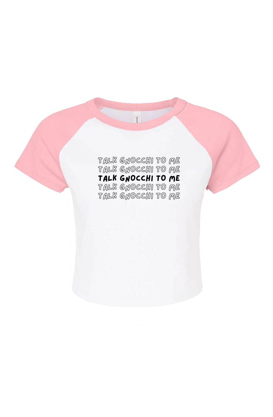 Women's Micro Rib Baby Tee | Talk Gnocchi to Me