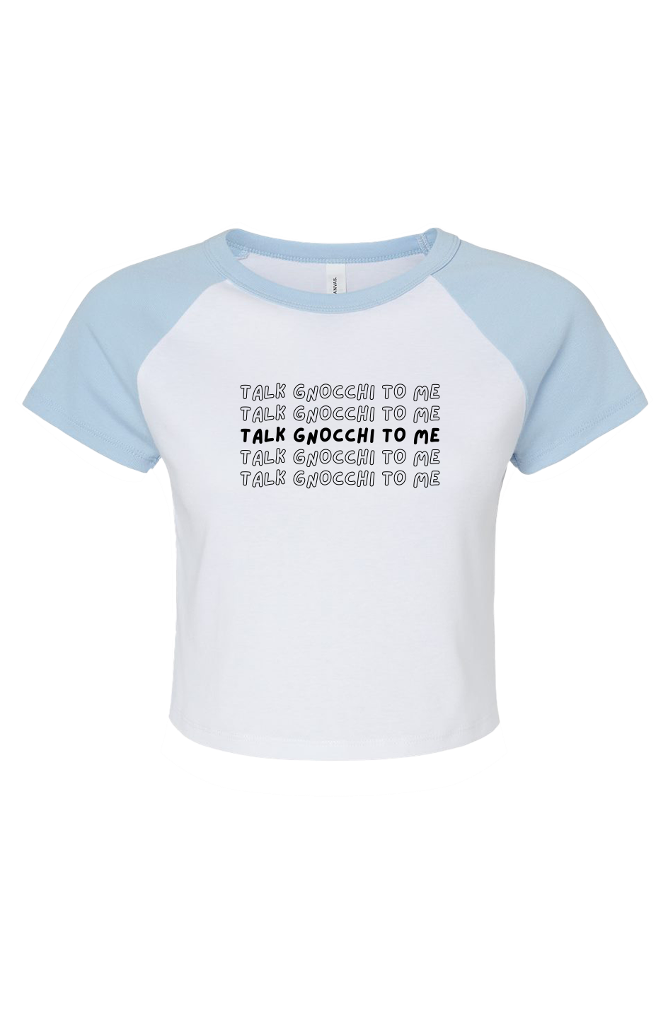 Women's Micro Rib Baby Tee | Talk Gnocchi to Me