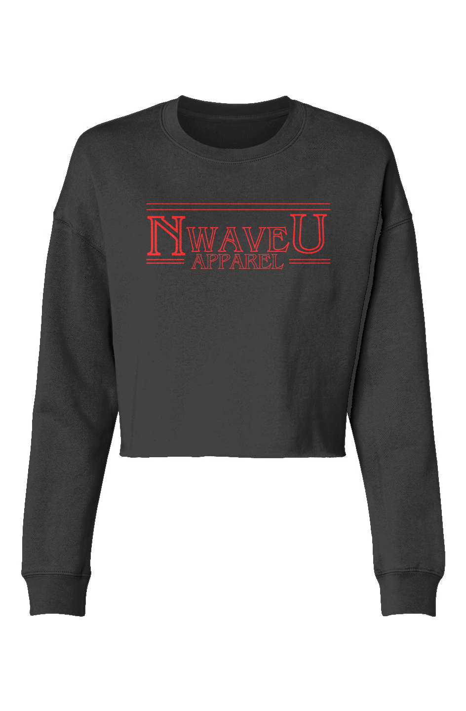 Women's Lightweight Cropped Crew | Nu Wave Apparel- Stronger Things Exclusive