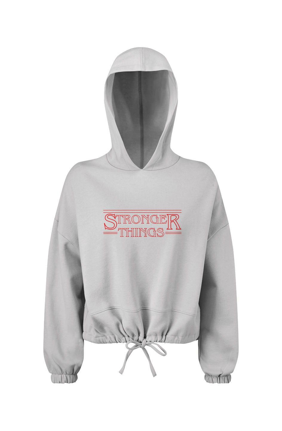 Women's Cropped Oversize Hooded Sweatshirt | Stronger Things Exclusive