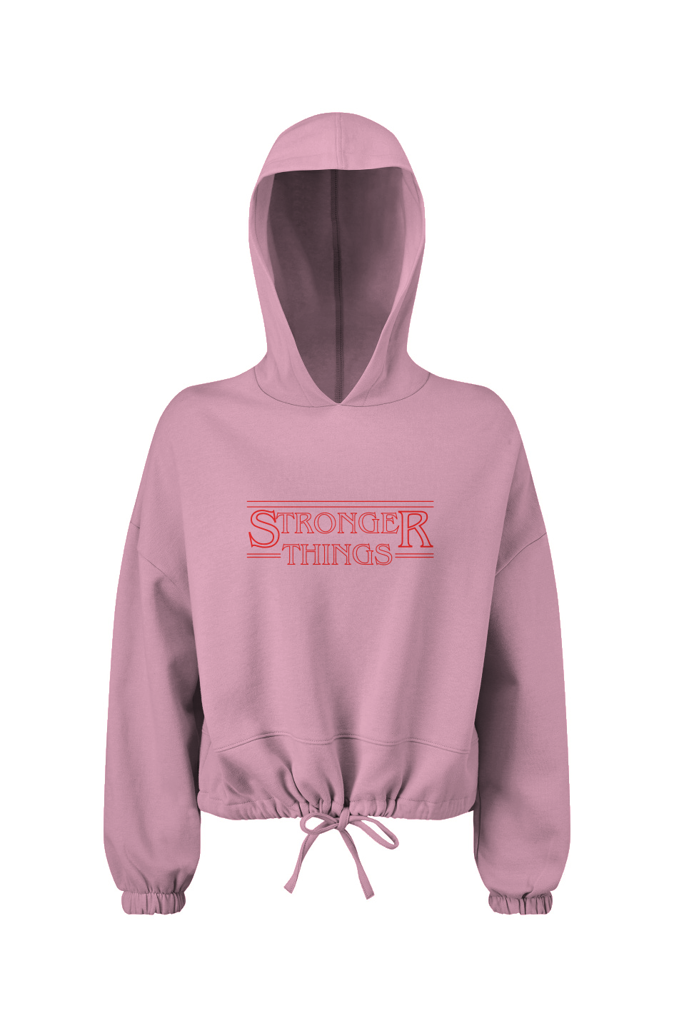 Women's Cropped Oversize Hooded Sweatshirt | Stronger Things Exclusive