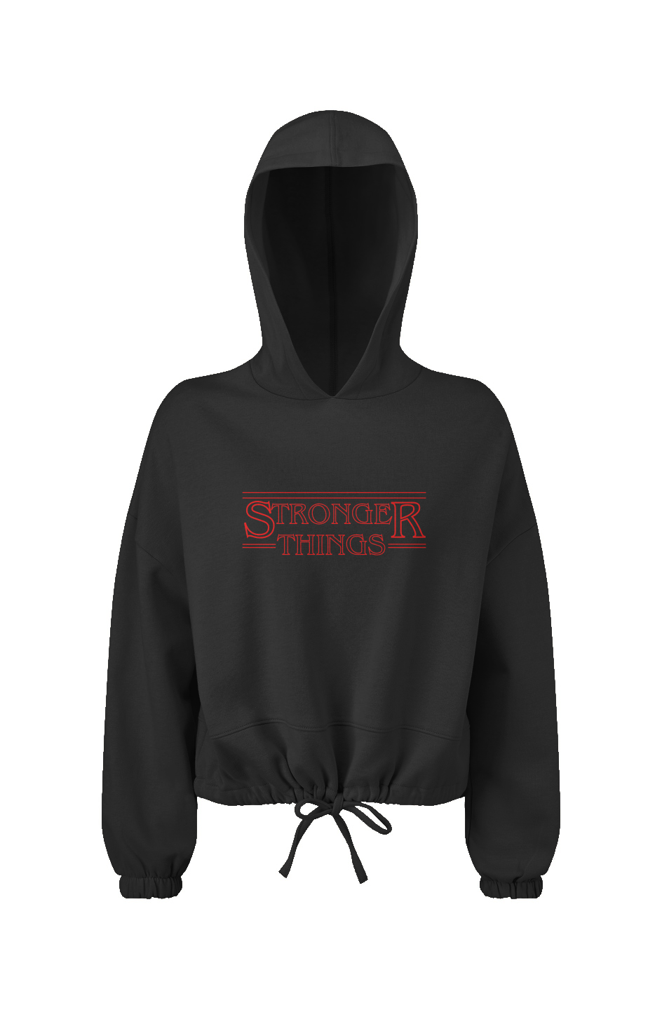 Women's Cropped Oversize Hooded Sweatshirt | Stronger Things Exclusive