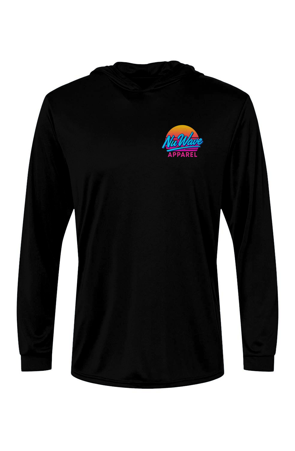Men's Hooded Long Sleeve Tee |Nu Wave Apparel Retro