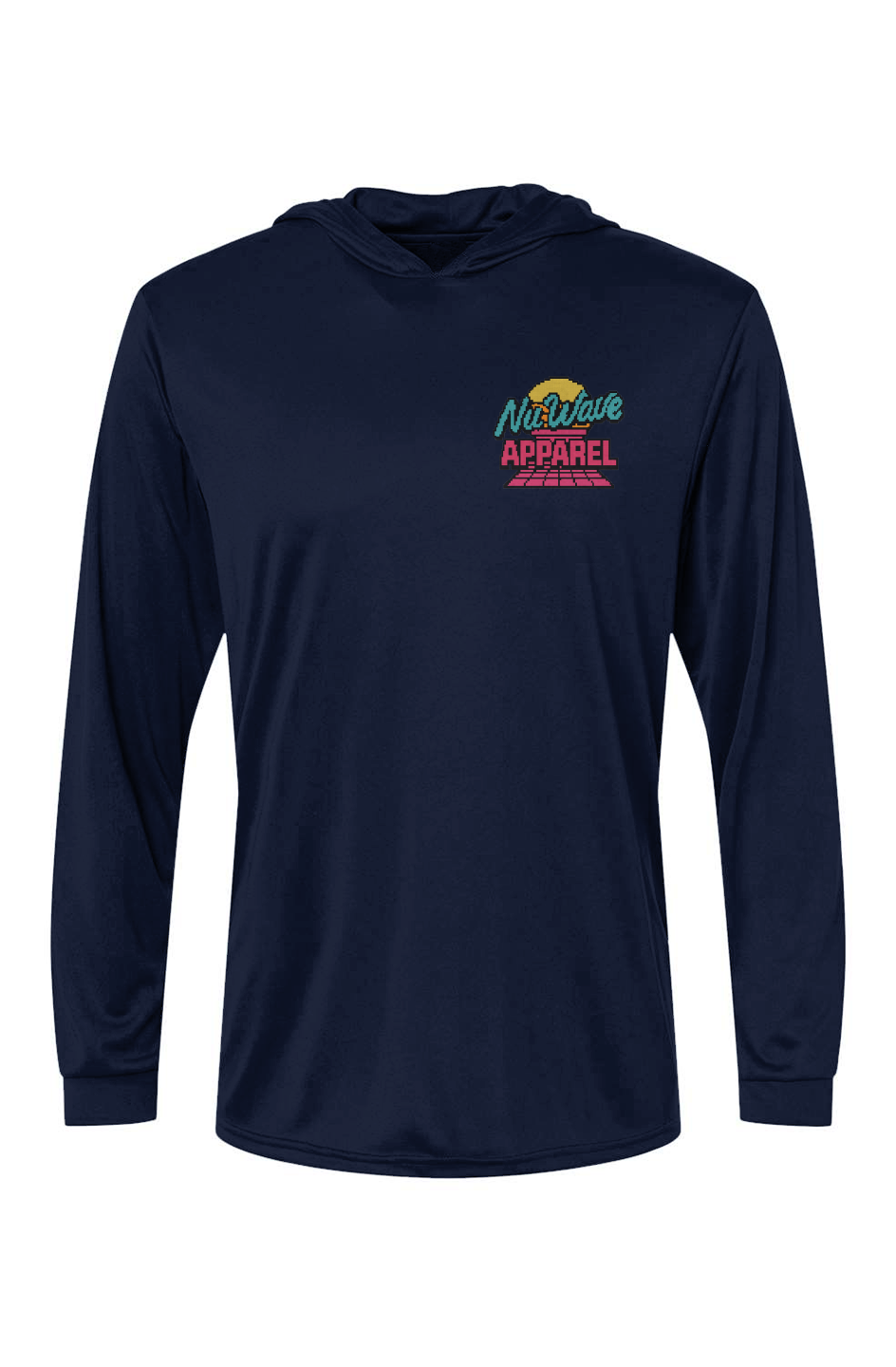 Men's Hooded Long Sleeve Tee | Nu Wave Apparel - 8bit