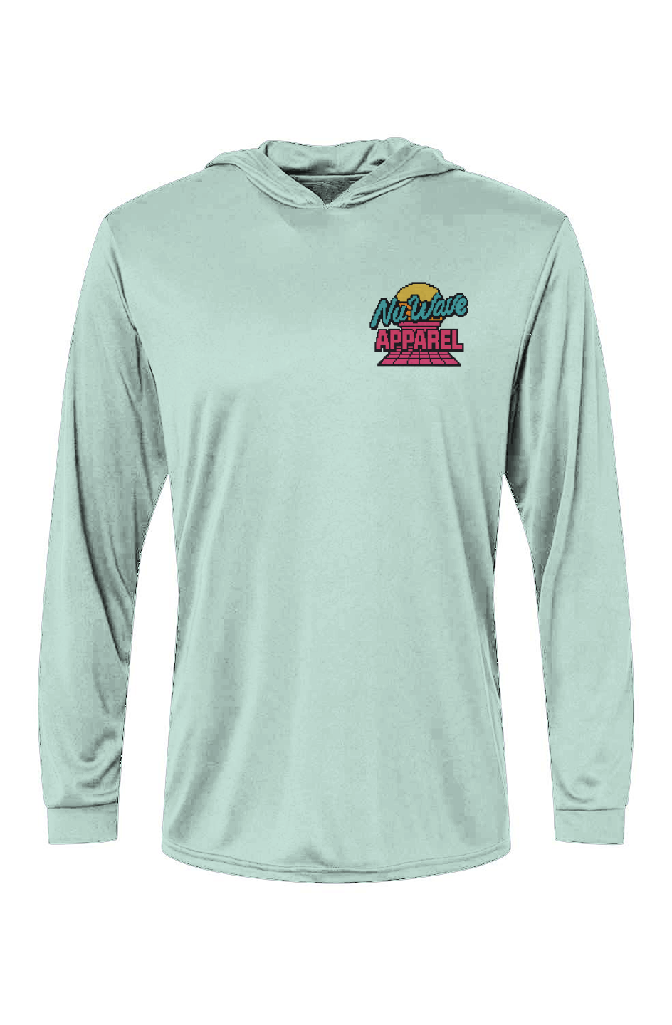 Men's Hooded Long Sleeve Tee | Nu Wave Apparel - 8bit