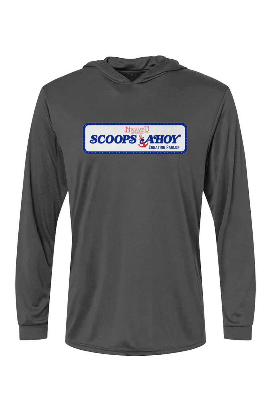 Men's Hooded Long Sleeve Tee | Scoops Ahoy- Stronger Things Exclusive