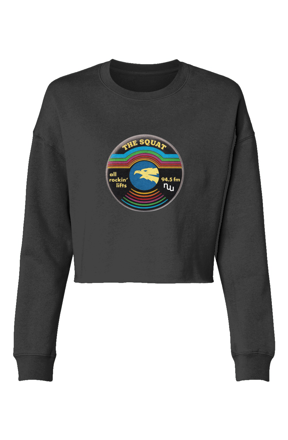 Women's Lightweight Cropped Crew | The Squat Record - Stronger Things Exclusive