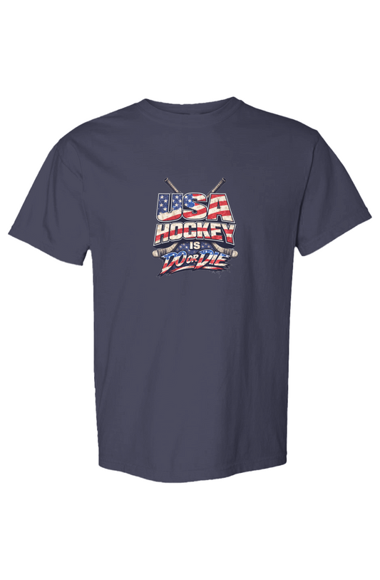 Men's Comfort Heavyweight T Shirt | USA Hockey Is Do Or Die
