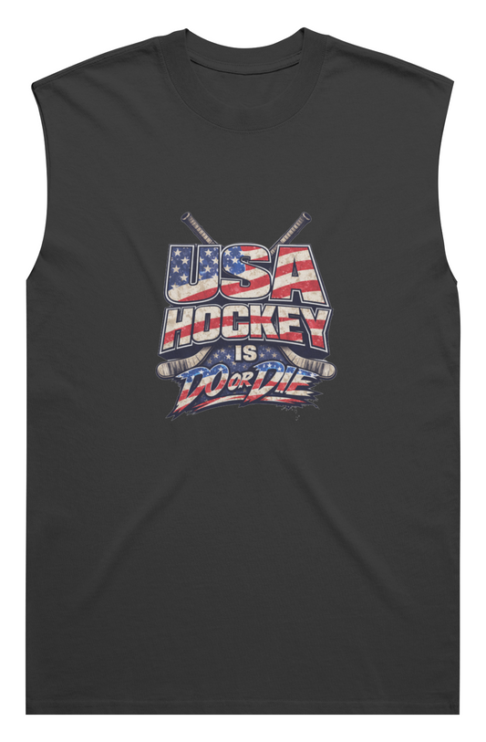 Men's Heavy Faded Tank | USA Hockey Is Do or Die