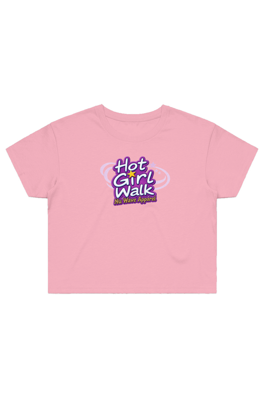 Women's Street Crop Tee | Hot Girl Walk Cheetah Girlies