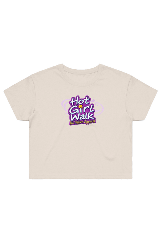 Women's Street Crop Tee | Hot Girl Walk Cheetah 