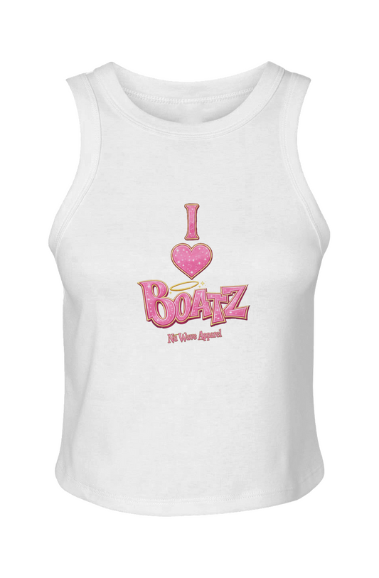 Women's Micro Rib Racer Tank I <3 Boatz