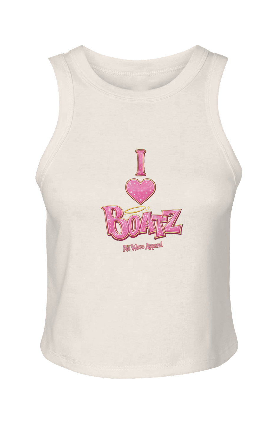 Women's Micro Rib Racer Tank I <3 Boatz