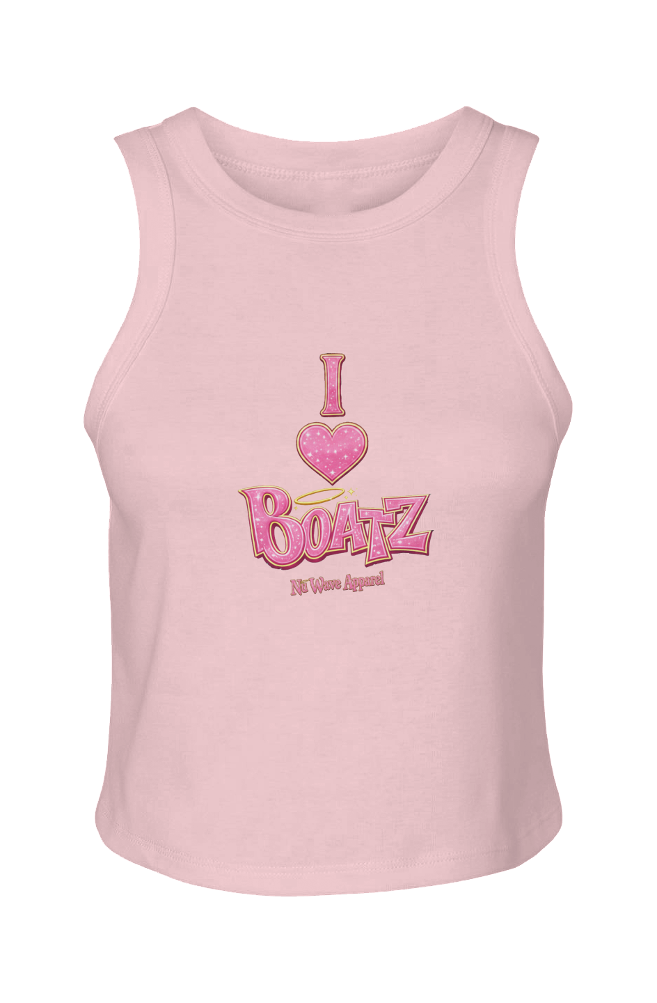 Women's Micro Rib Racer Tank I <3 Boatz