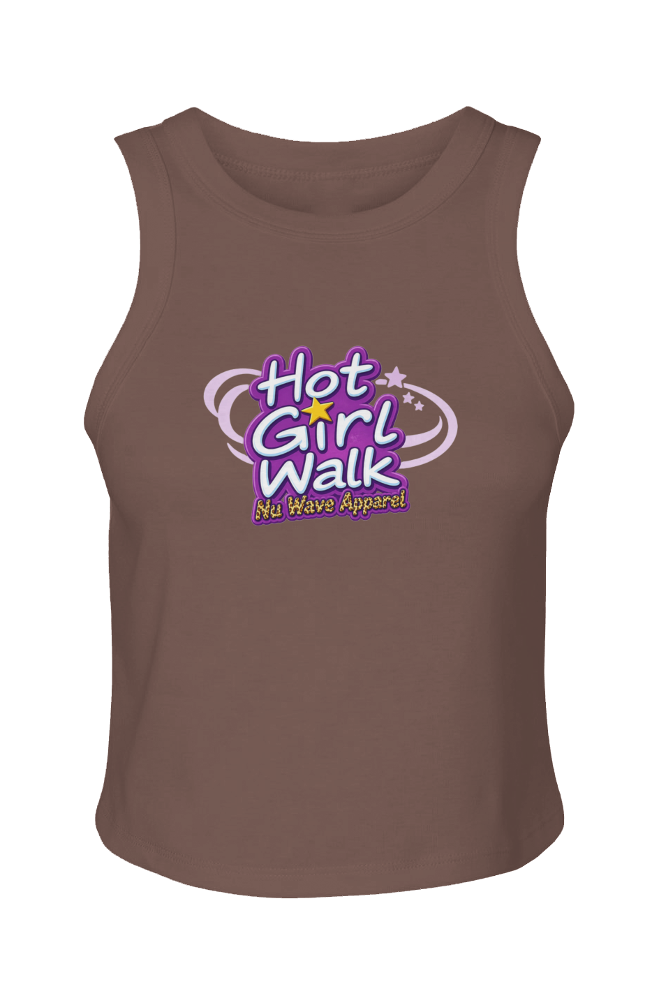 Women's Micro Rib Racer Tank | Hot Girl Walk Cheetah